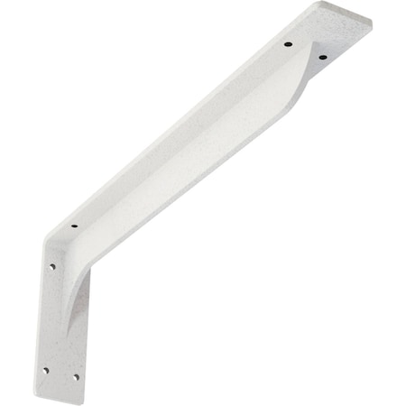 Ekena Millwork Embrey Steel Bracket, Hammered White 2"W x 18"D x 6 1/2"H BKTM02X18X06EBHWH